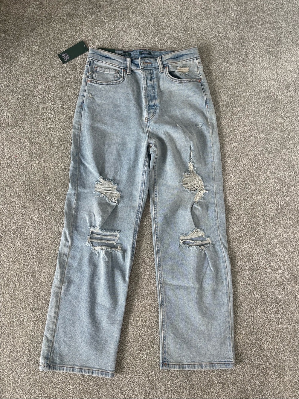 wild fable Light Wash Straight Leg Distressed Jeans